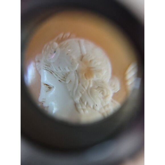 Antique 1900s Hand Carved Shell Cameo Brooch STUNNING - Picture 4 of 16